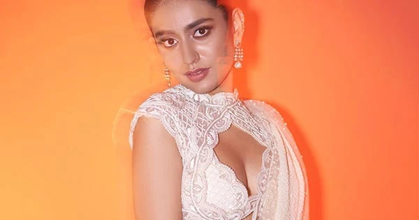 Yaariyan 2 actress, Priya Prakash Varrier in white saree with cleavage baring blouse sets temperature soaring – see now.