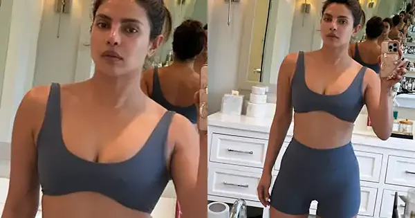 Priyanka Chopra in gym outfit clicks a selfie – flaunted her sexy body.