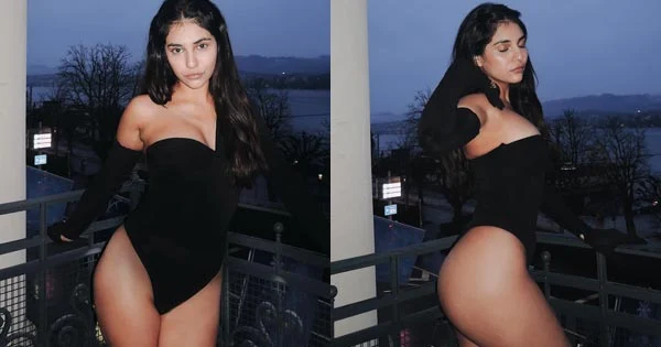 radhika seth black bodysuit booty legs hot indian