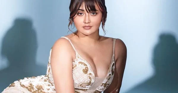 Rashami Desai sets temperature soaring in this cleavage baring thigh high slit dress – see now.