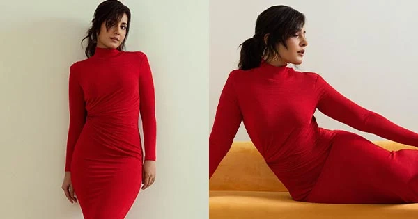 Raashi Khanna looking stunning hot in this tight fit red dress – see now.