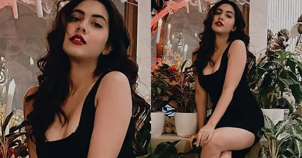 Reem Sameer in thigh high slit black dress turns the heat up – see pics.