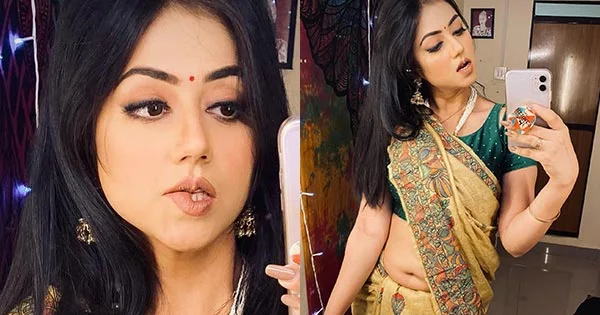 reema worah navel saree hot curvy tv actress