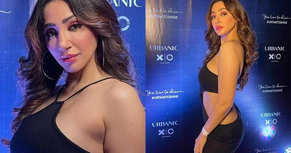 Reyhna Pandit turned heads in this body hugging black dress – see now.