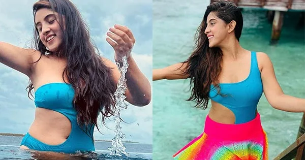 Who’s Your Daddy actress, Sameeksha Sud, in blue swimsuit raises heat – see now.