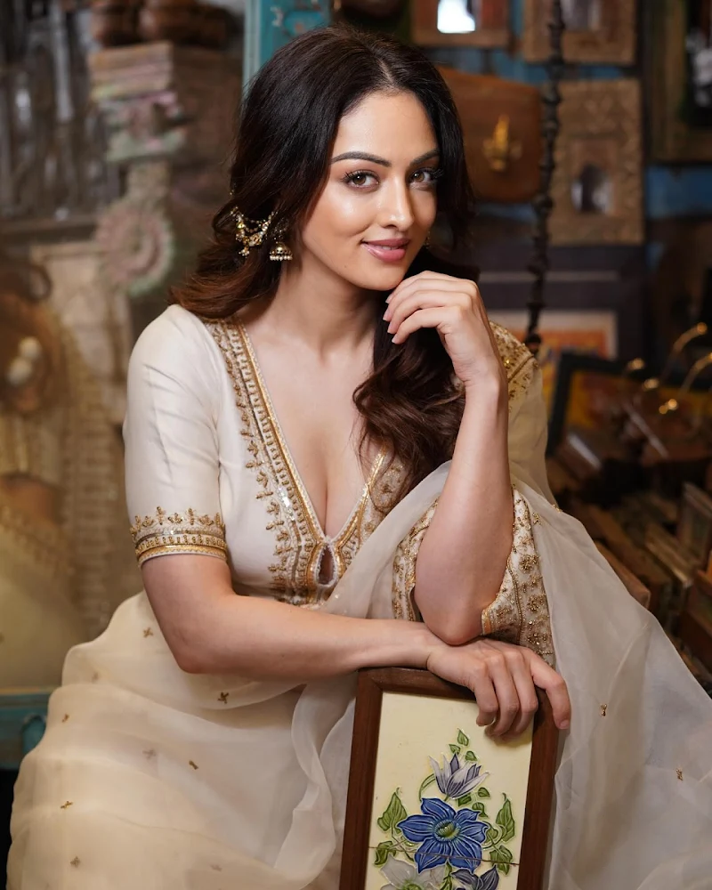 sandeepa dhar cleavage indian outfit