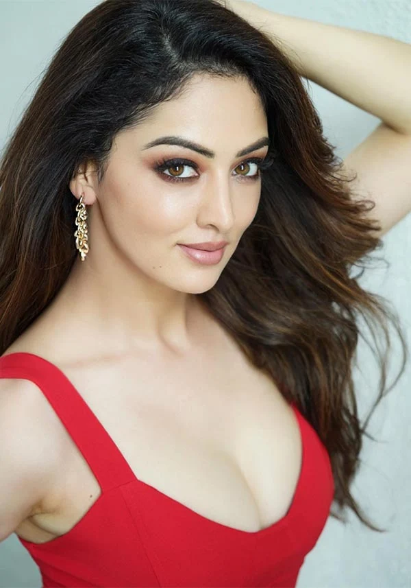 Sandeepa Dhar red dress sexy body