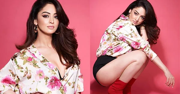 Sandeepa Dhar turns the heat up in tiny shorts with flower printed shirt – see now.