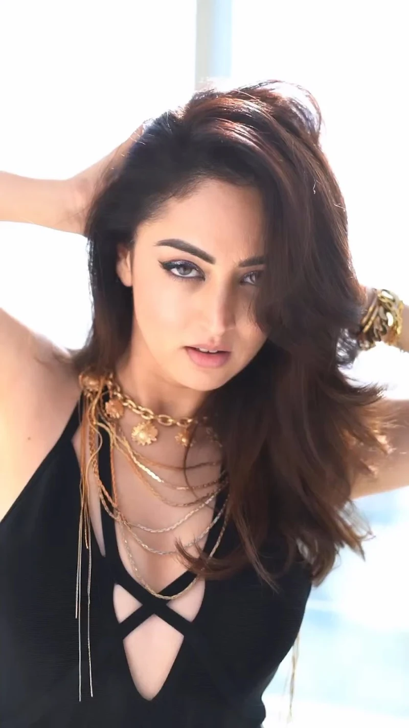 sandeepa dhar black swimsuit sexy body legs