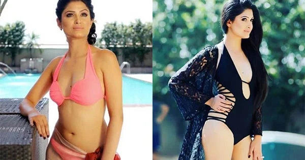 Hot photos of Shefali Sharma Sethi in bikini, swimsuits and workout outfits.