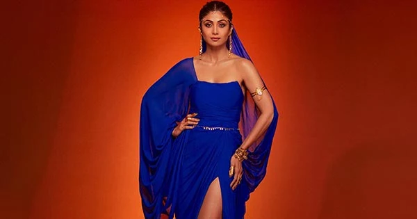 Shilpa Shetty showed off her sexy legs and slim toned figure in high slit blue dress – see now.