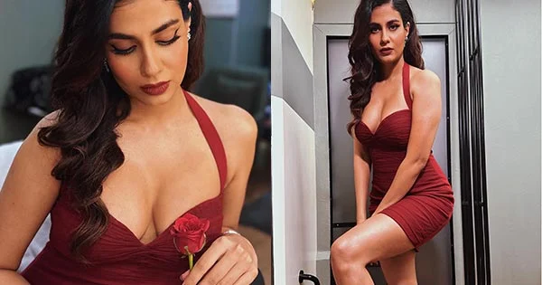 Shreya Dhanwanthary’s busty display in this stylish short body hugging outfit set things on fire – see now.