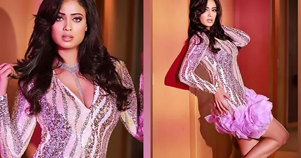 Shweta Tiwari’s stylish hot avatar in a deep neckline short dress – see now.