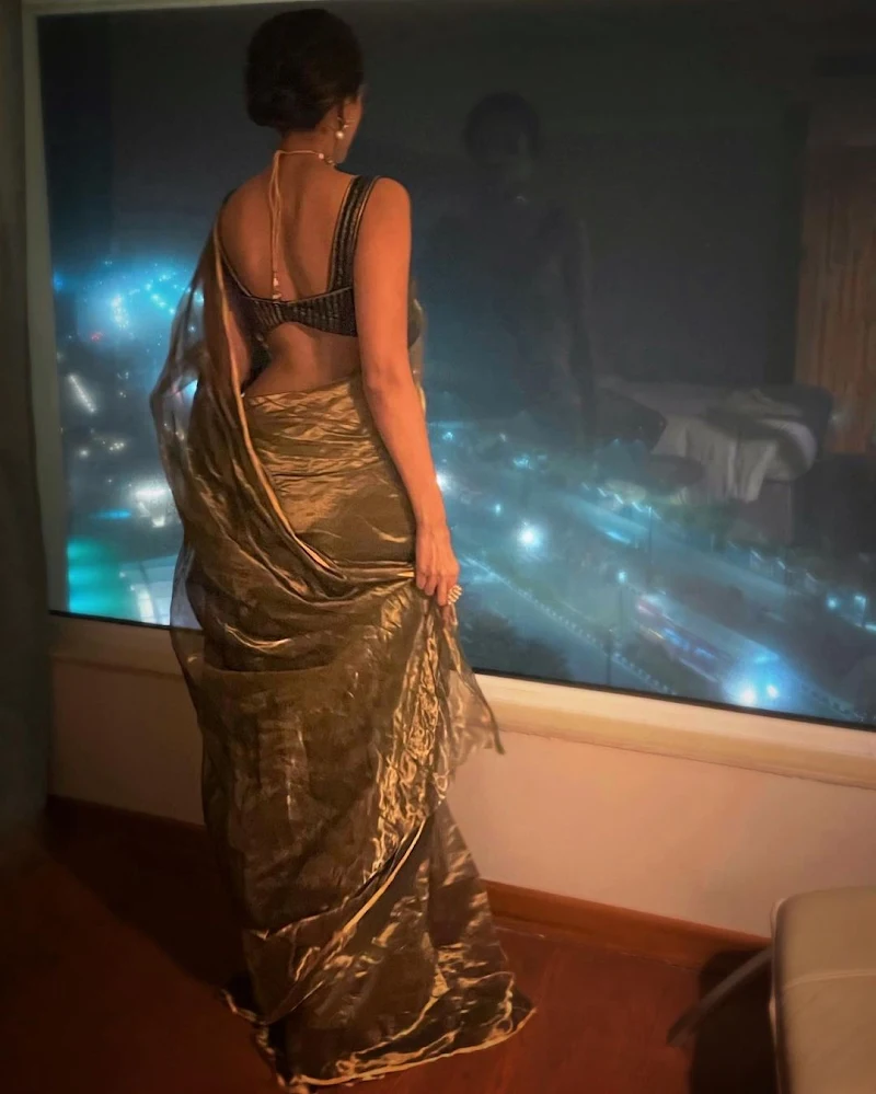 Sobhita Dhulipala saree backless blouse