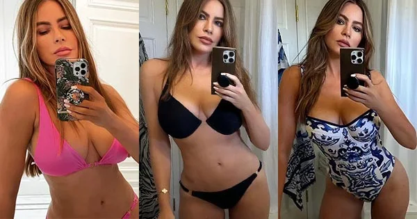 sofia vergara bikini curvy body cleavage gloria modern family