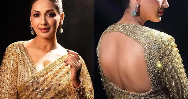 Sonali Bendre in backless saree looked heavenly – see now.