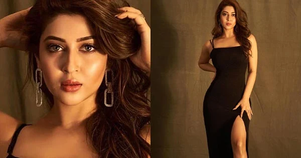 Sonarika Bhadoria in thigh high slit black dress is too hot to handle – see photos.