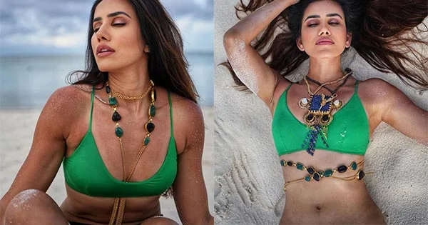 Sonnalli Seygall in green bikini looks too hot to handle – see now.