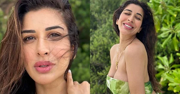 Sophie Choudry in this off shoulder dress looks simply stunning – see now.