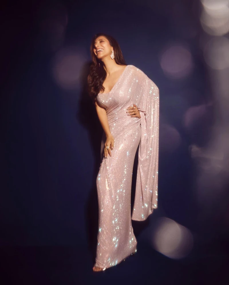 sophie choudry shimmery saree hot actress singer