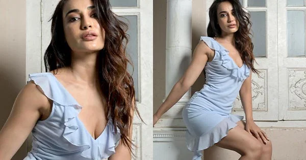 surbhi jyoti sexy legs short dress