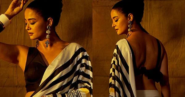 Surveen Chawla stuns in this saree with backless blouse – see now.