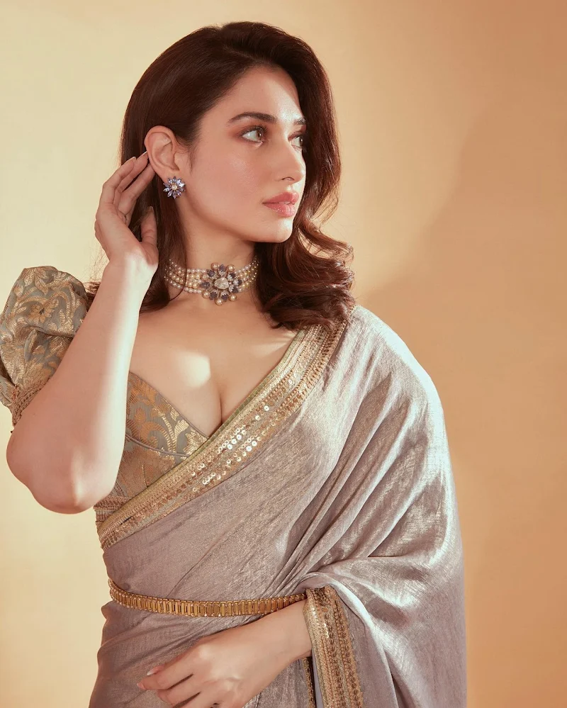 Tamannaah cleavage sare hot actress