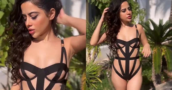 Urfi Javed continues to be the boldest Indian Instagram model wearing this black strip costume – see now.