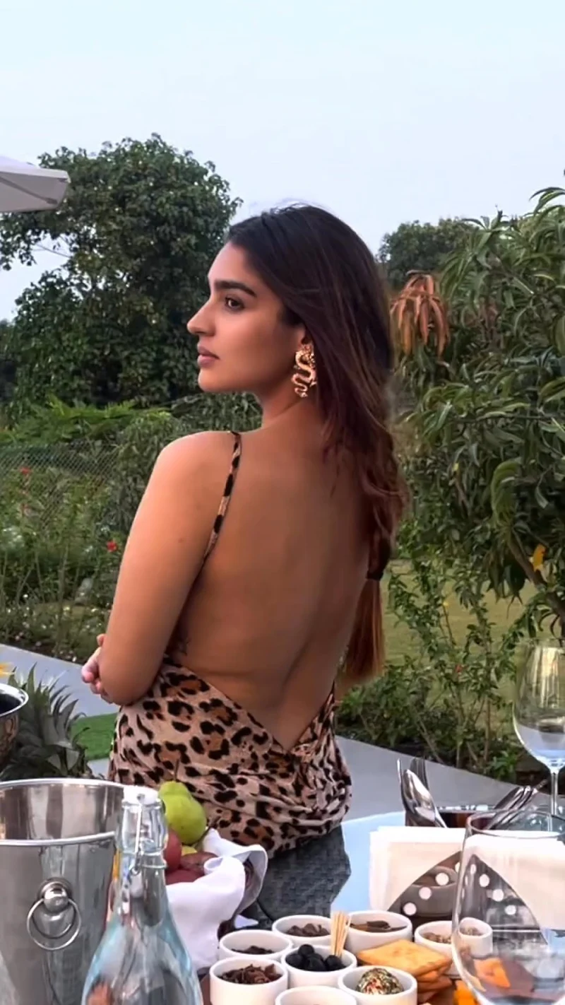 Yukti Thareja backless dress rangabali actress