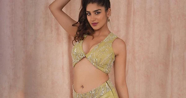 Rangabali actress, Yukti Thareja, raised the heat in this cleavage baring attire – see now.