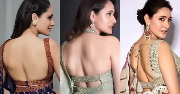 15 times Pragya Jaiswal in backless saree raised the heat.