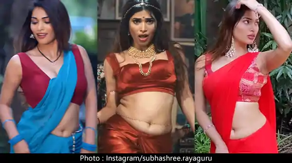 9 Subhashree Rayaguru navel show hot pics in saree – Kakinada Kaja actress and Bigg Boss Telugu fame.