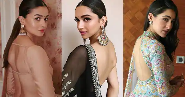 7 Indian actresses in salwar suit flaunting their sexy back.