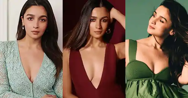 8 hot looks of Alia Bhatt in deep neckline dresses.