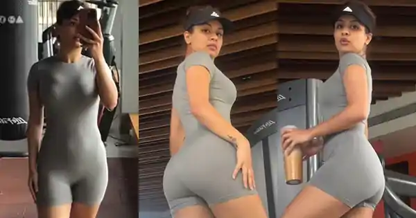 avneet kaur workout video curvy sexy body booty