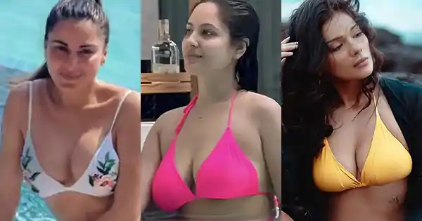 indian tv actress in bikini cleavage busty