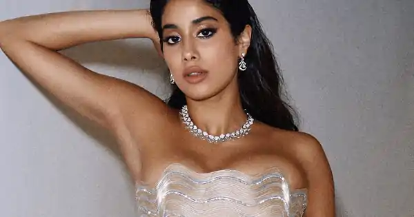 janhvi kapoor off shoulder top long skirt busty bollywood actress