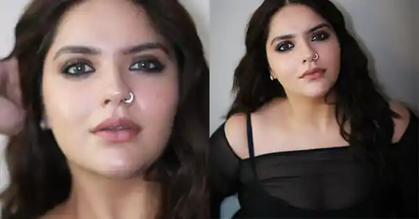 anjali anand sheer black outfit nose ring hot