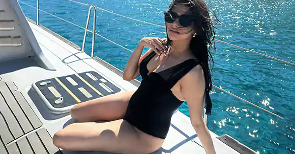 avantika dasani black swimsuit sexy curvy body mithya actress