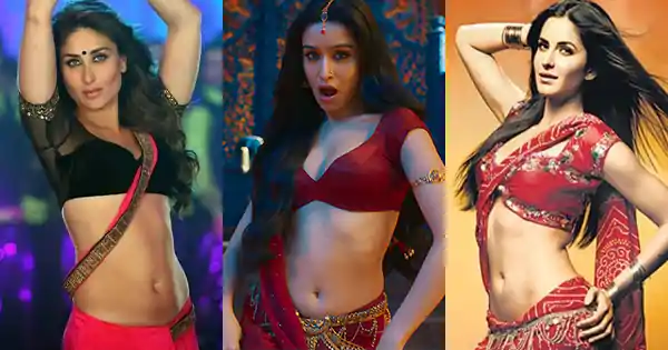 7 Bollywood actresses sexy saree looks from dance numbers or item songs.