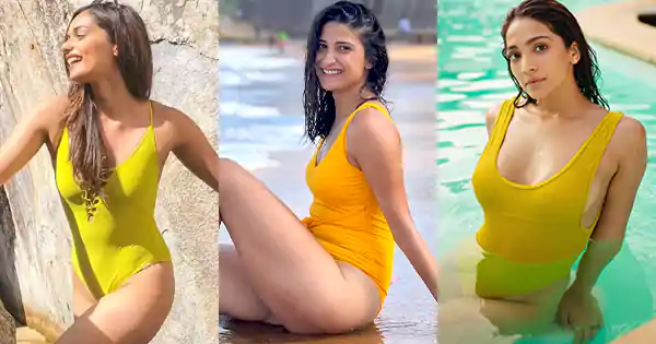 11 Bollywood actresses in yellow swimsuit looking too hot to handle.