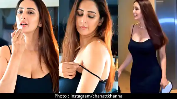 Chahatt Khanna in black bodycon dress defines hotness – watch video.