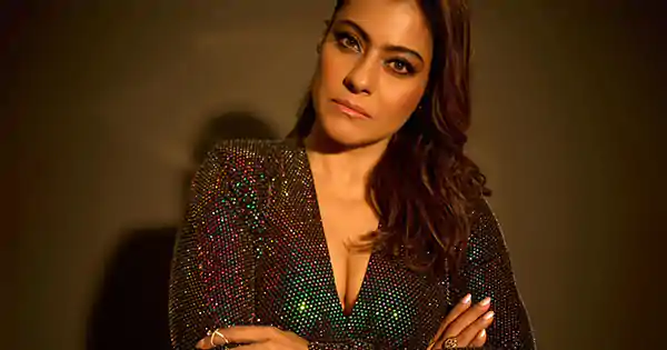 Kajol in deep neckline sequin bodycon dress flaunted her fine curves.