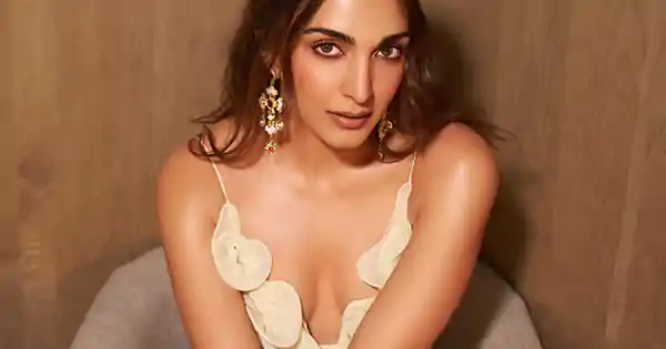 kiara advani white bodycon dress cleavage