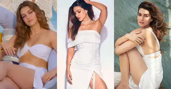 10 hot looks of Kriti Sanon in white outfits.