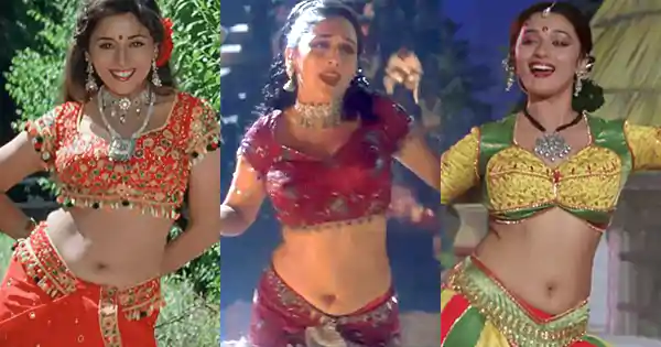 Madhuri Dixit navel show – best hot gifs.