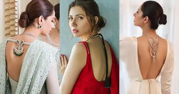 Mahira Khan in backless or deep back attires raising the heat in style.