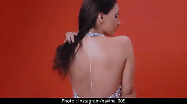 navina bole sexy back shimmery backless dress raseeli raatein actress