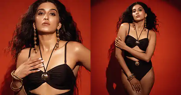 Nimrit Kaur Ahluwalia in black swimsuit looked too hot to handle.