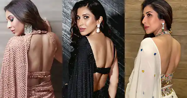 Sophie Choudry sexy back show in sarees with backless blouses – 8 hot pics.